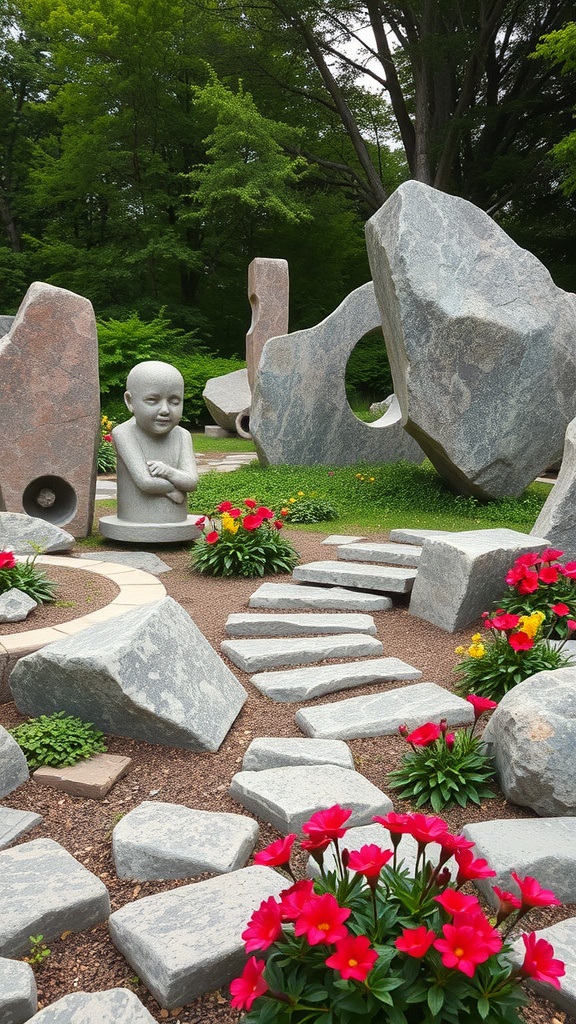 23+ Creative Landscaping Ideas Using Large Rocks