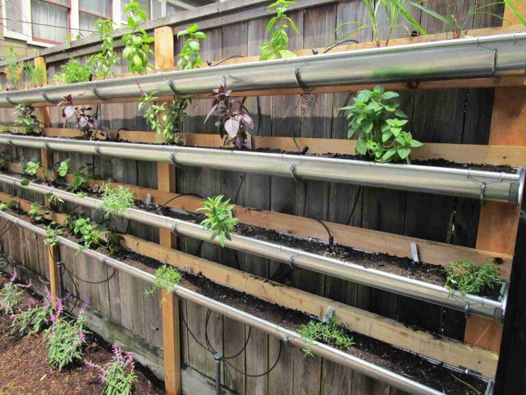 How to Build a Rain Gutter Garden for Small Spaces
